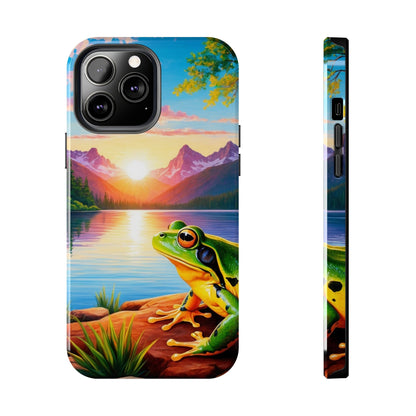 Vibrant Mountain Sunset Frog - iPhone Series Case - BOGO Cases