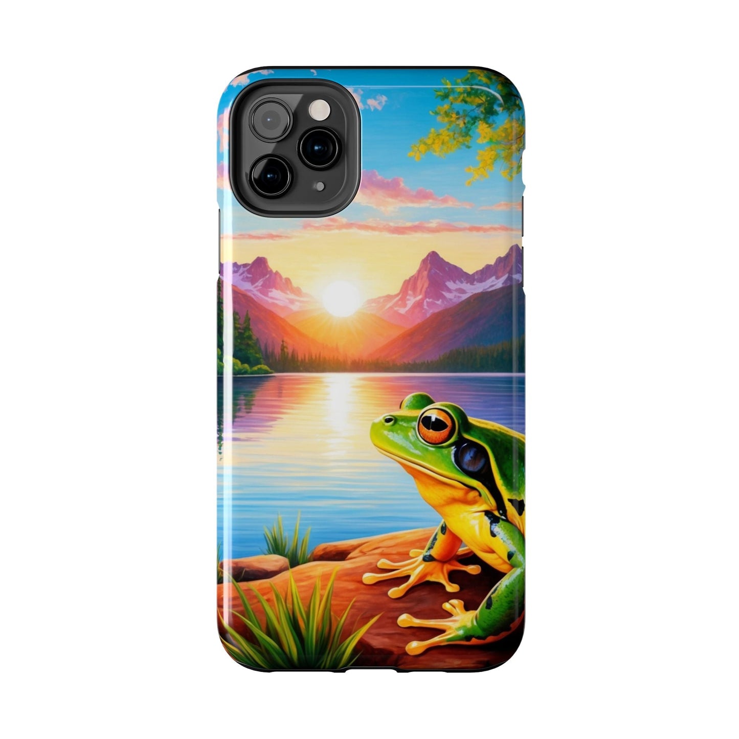 Vibrant Mountain Sunset Frog - iPhone Series Case - BOGO Cases