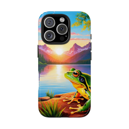 Vibrant Mountain Sunset Frog - iPhone Series Case - BOGO Cases