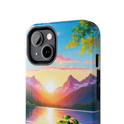 Vibrant Mountain Sunset Frog - iPhone Series Case - BOGO Cases