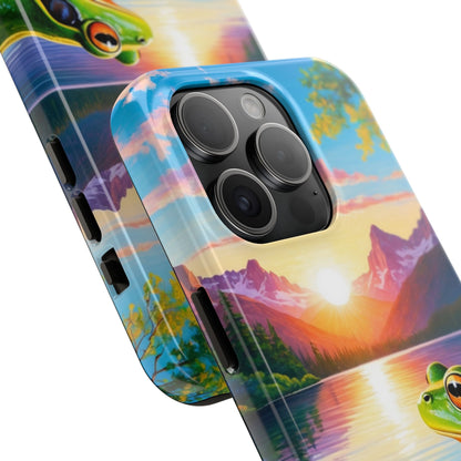 Vibrant Mountain Sunset Frog - iPhone Series Case - BOGO Cases