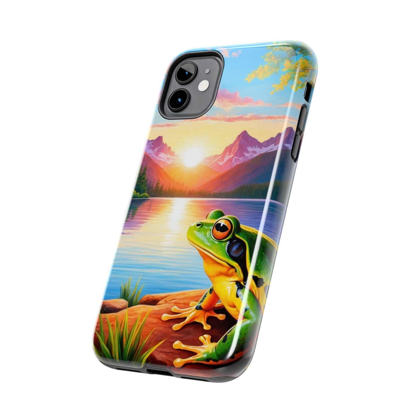 Vibrant Mountain Sunset Frog - iPhone Series Case - BOGO Cases