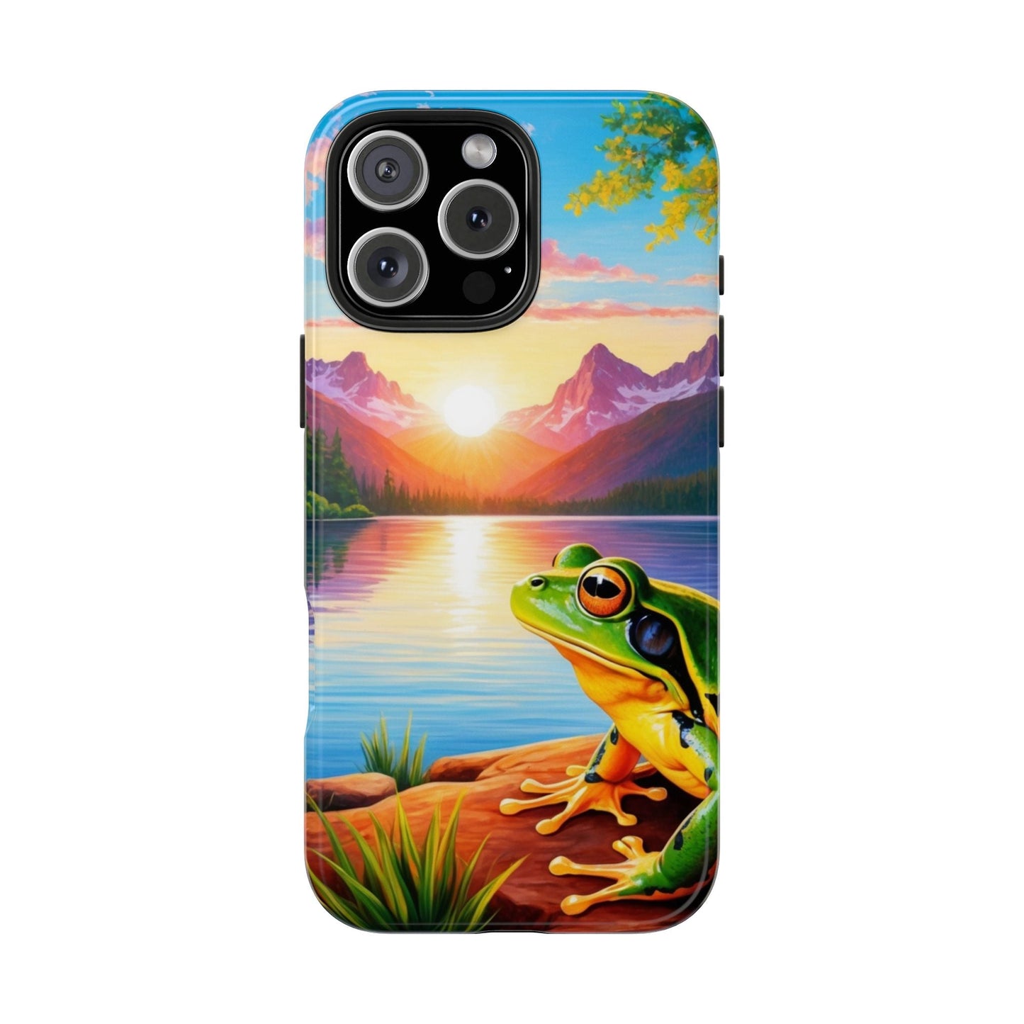 Vibrant Mountain Sunset Frog - iPhone Series Case - BOGO Cases