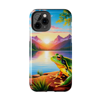 Vibrant Mountain Sunset Frog - iPhone Series Case - BOGO Cases