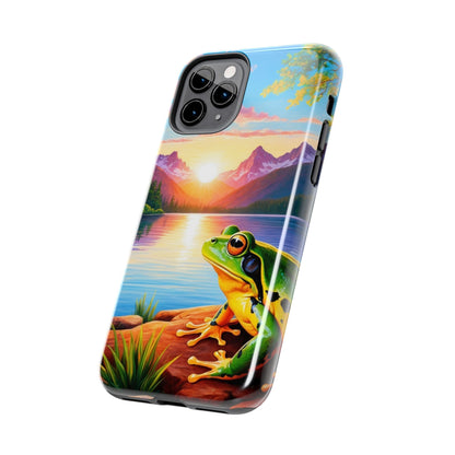 Vibrant Mountain Sunset Frog - iPhone Series Case - BOGO Cases