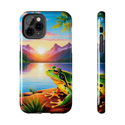 Vibrant Mountain Sunset Frog - iPhone Series Case - BOGO Cases