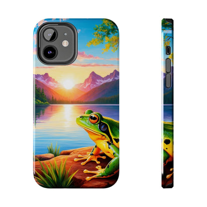 Vibrant Mountain Sunset Frog - iPhone Series Case - BOGO Cases