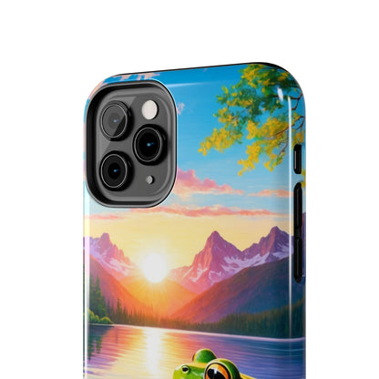 Vibrant Mountain Sunset Frog - iPhone Series Case - BOGO Cases