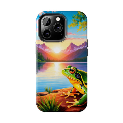 Vibrant Mountain Sunset Frog - iPhone Series Case - BOGO Cases