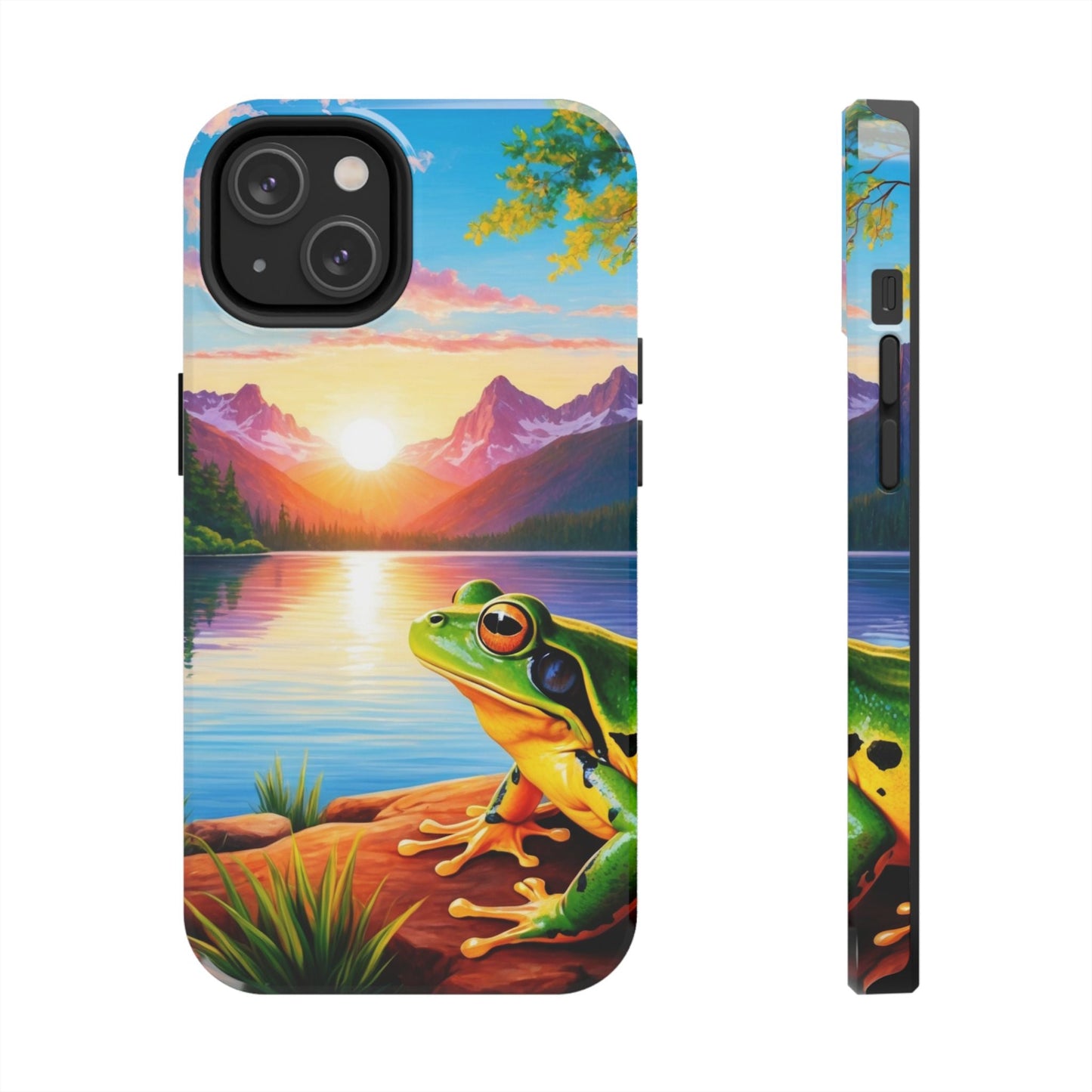 Vibrant Mountain Sunset Frog - iPhone Series Case - BOGO Cases