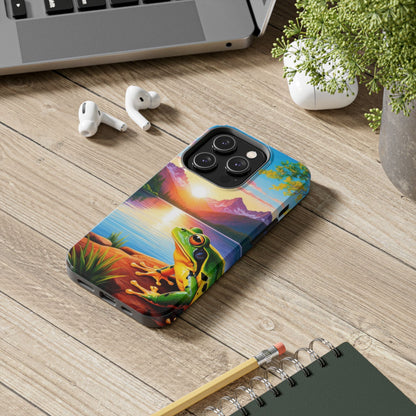 Vibrant Mountain Sunset Frog - iPhone Series Case - BOGO Cases