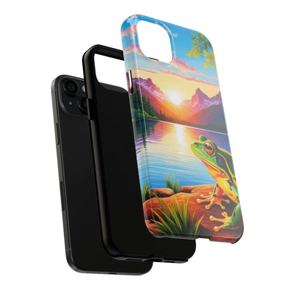 Vibrant Mountain Sunset Frog - iPhone Series Case - BOGO Cases
