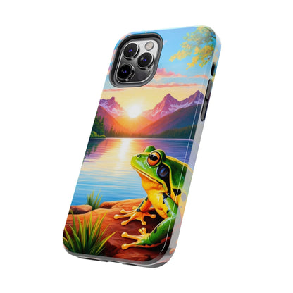 Vibrant Mountain Sunset Frog - iPhone Series Case - BOGO Cases