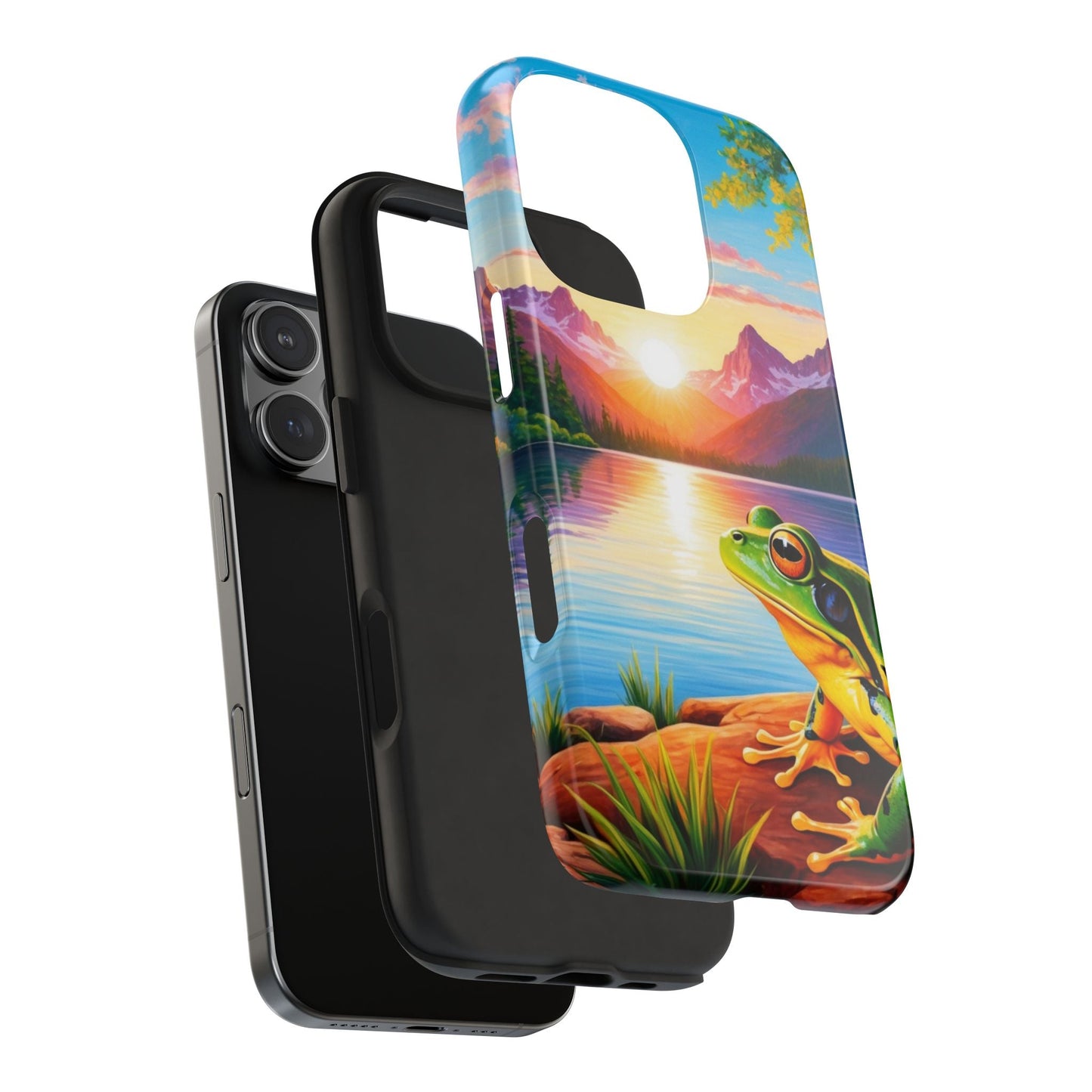 Vibrant Mountain Sunset Frog - iPhone Series Case - BOGO Cases