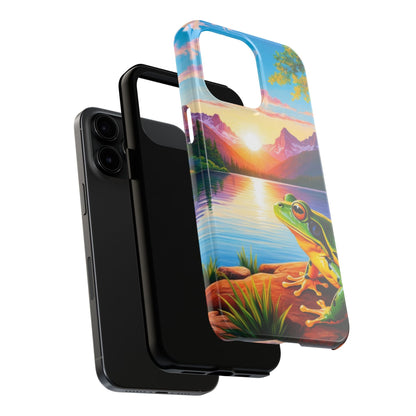 Vibrant Mountain Sunset Frog - iPhone Series Case - BOGO Cases