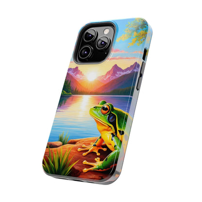 Vibrant Mountain Sunset Frog - iPhone Series Case - BOGO Cases