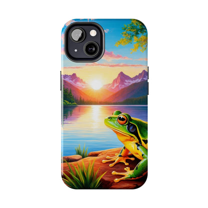 Vibrant Mountain Sunset Frog - iPhone Series Case - BOGO Cases