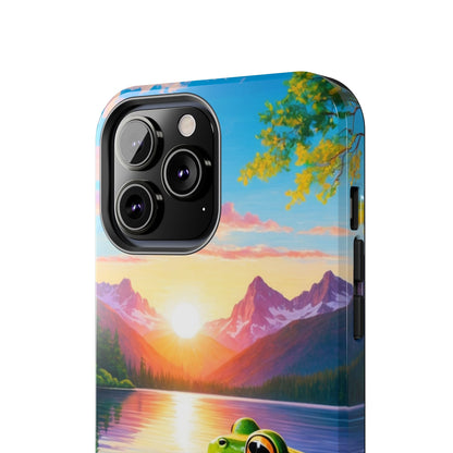 Vibrant Mountain Sunset Frog - iPhone Series Case - BOGO Cases