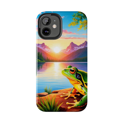 Vibrant Mountain Sunset Frog - iPhone Series Case - BOGO Cases