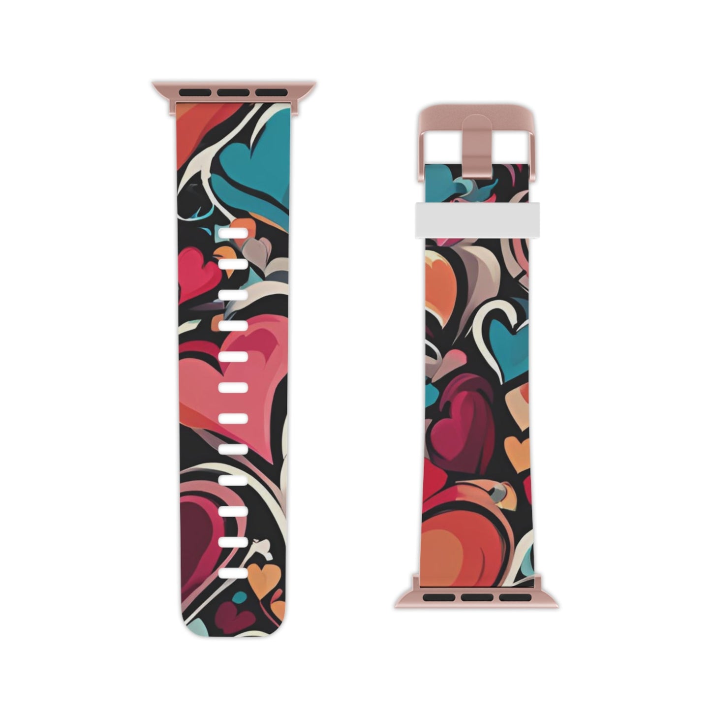 Vibrant Multicolor Heart Apple Watch Band - BOGO Cases