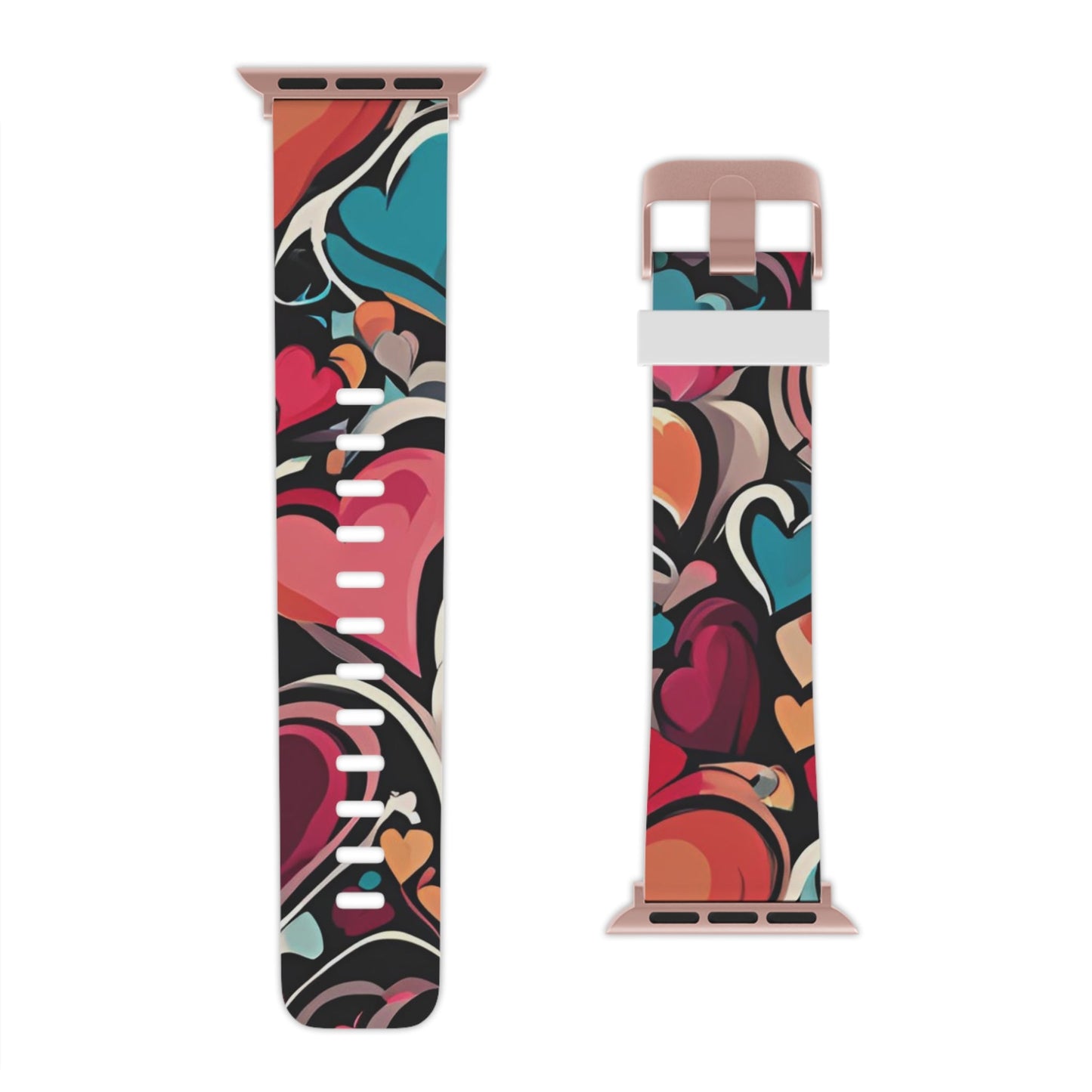 Vibrant Multicolor Heart Apple Watch Band - BOGO Cases