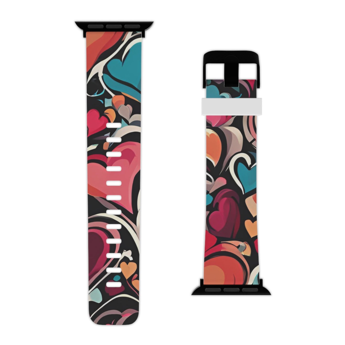 Vibrant Multicolor Heart Apple Watch Band - BOGO Cases