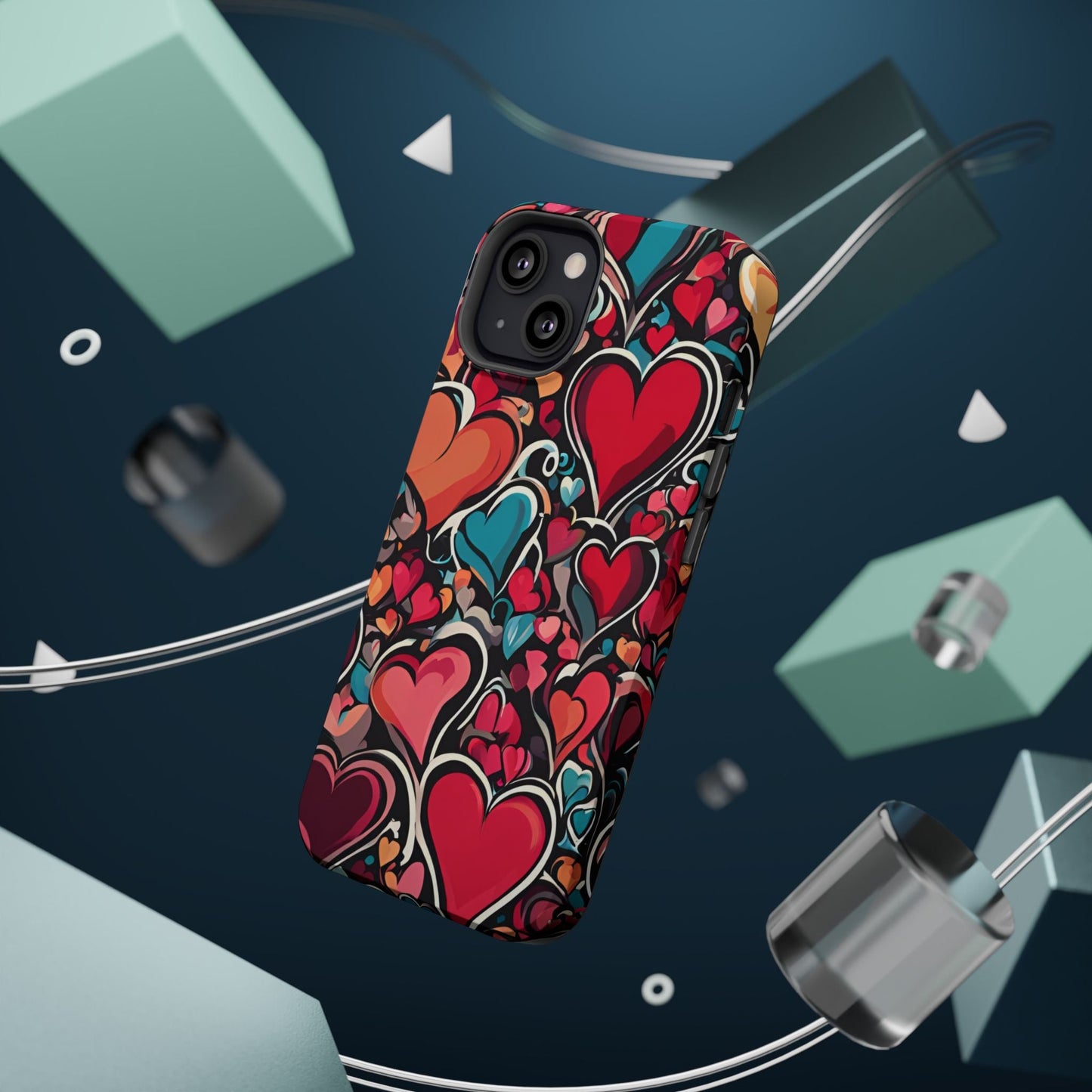 Vibrant Multicolor Heart Art – MagSafe - Compatible iPhone Case - BOGO Cases