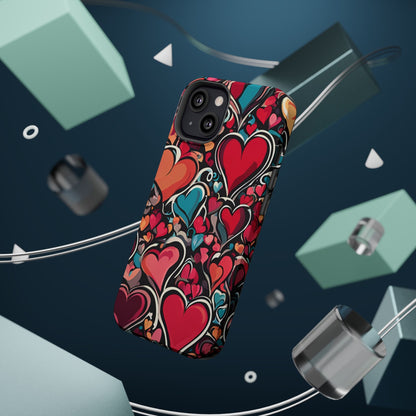 Vibrant Multicolor Heart Art – MagSafe - Compatible iPhone Case - BOGO Cases