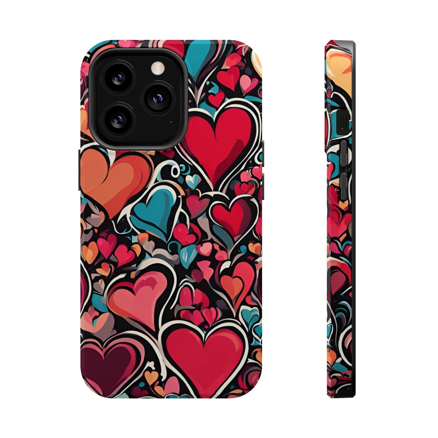 Vibrant Multicolor Heart Art – MagSafe - Compatible iPhone Case - BOGO Cases