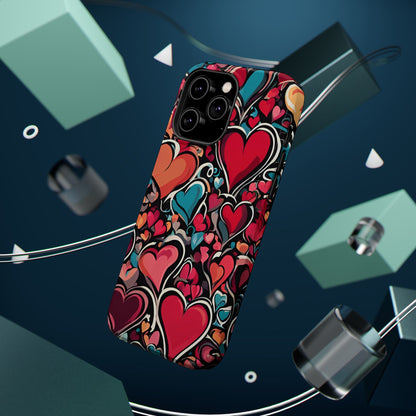 Vibrant Multicolor Heart Art – MagSafe - Compatible iPhone Case - BOGO Cases