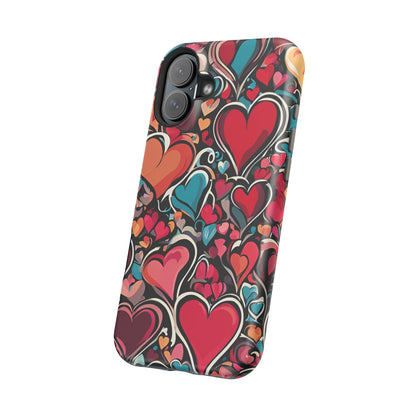 Vibrant Multicolor Heart Art – MagSafe - Compatible iPhone Case - BOGO Cases