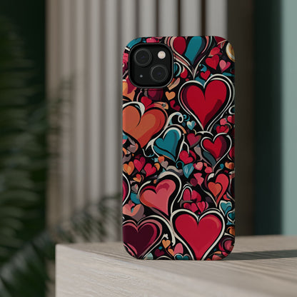 Vibrant Multicolor Heart Art – MagSafe - Compatible iPhone Case - BOGO Cases