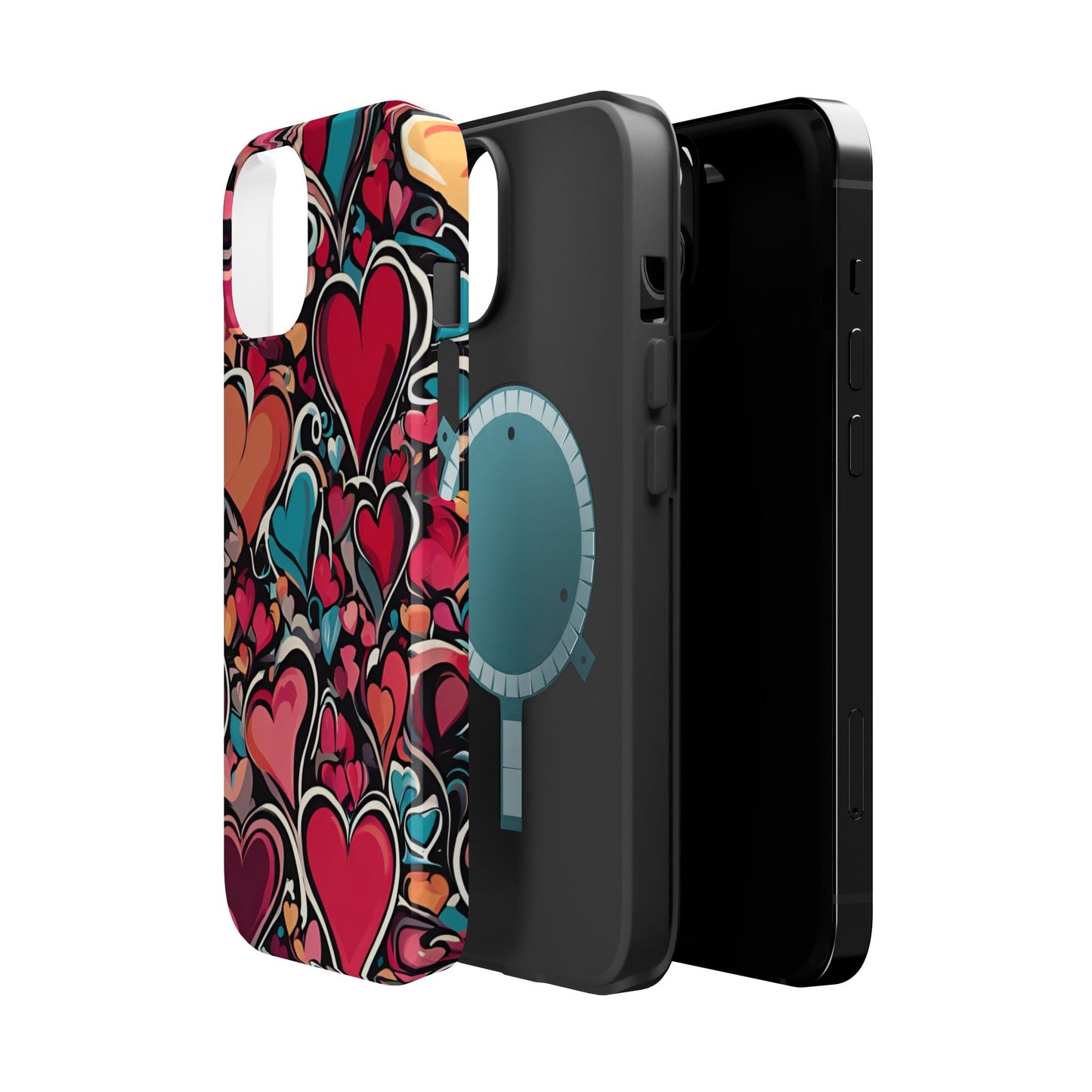 Vibrant Multicolor Heart Art – MagSafe - Compatible iPhone Case - BOGO Cases