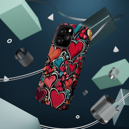Vibrant Multicolor Heart Art – MagSafe - Compatible iPhone Case - BOGO Cases