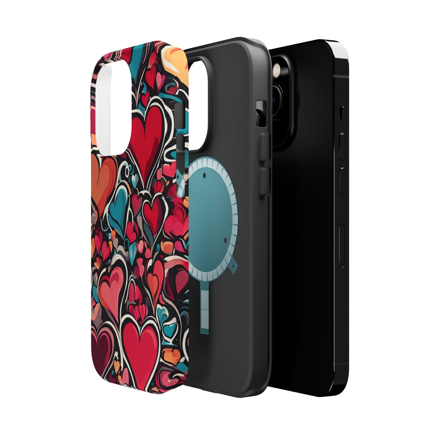 Vibrant Multicolor Heart Art – MagSafe - Compatible iPhone Case - BOGO Cases