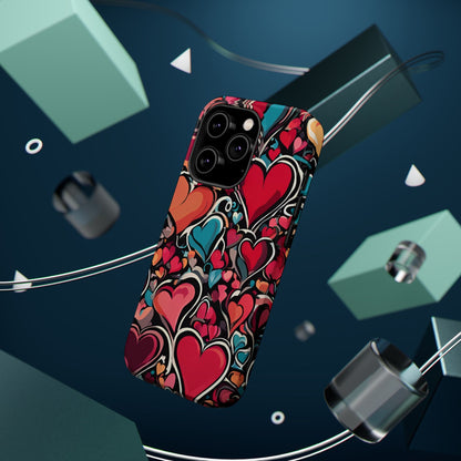 Vibrant Multicolor Heart Art – MagSafe - Compatible iPhone Case - BOGO Cases