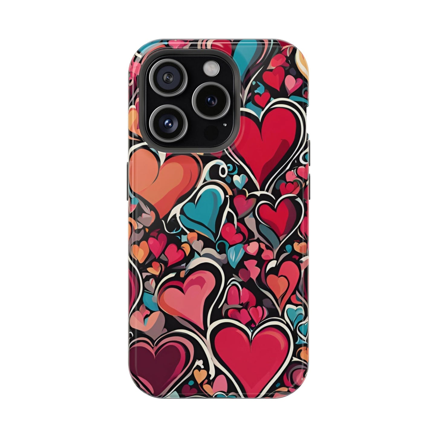 Vibrant Multicolor Heart Art – MagSafe - Compatible iPhone Case - BOGO Cases