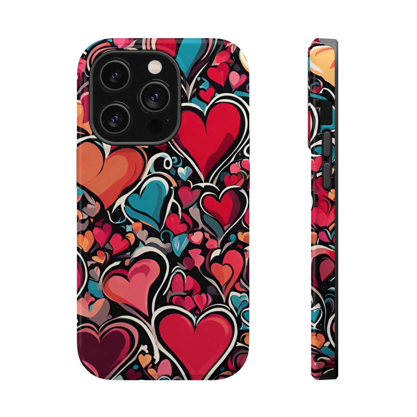 Vibrant Multicolor Heart Art – MagSafe - Compatible iPhone Case - BOGO Cases