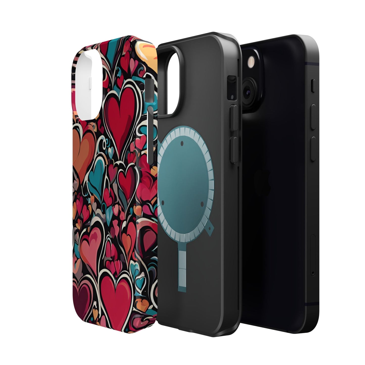 Vibrant Multicolor Heart Art – MagSafe - Compatible iPhone Case - BOGO Cases