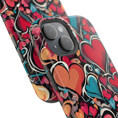Vibrant Multicolor Heart Art – MagSafe - Compatible iPhone Case - BOGO Cases