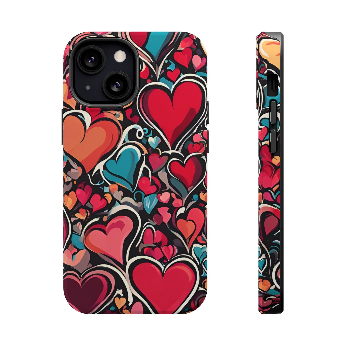 Vibrant Multicolor Heart Art – MagSafe - Compatible iPhone Case - BOGO Cases