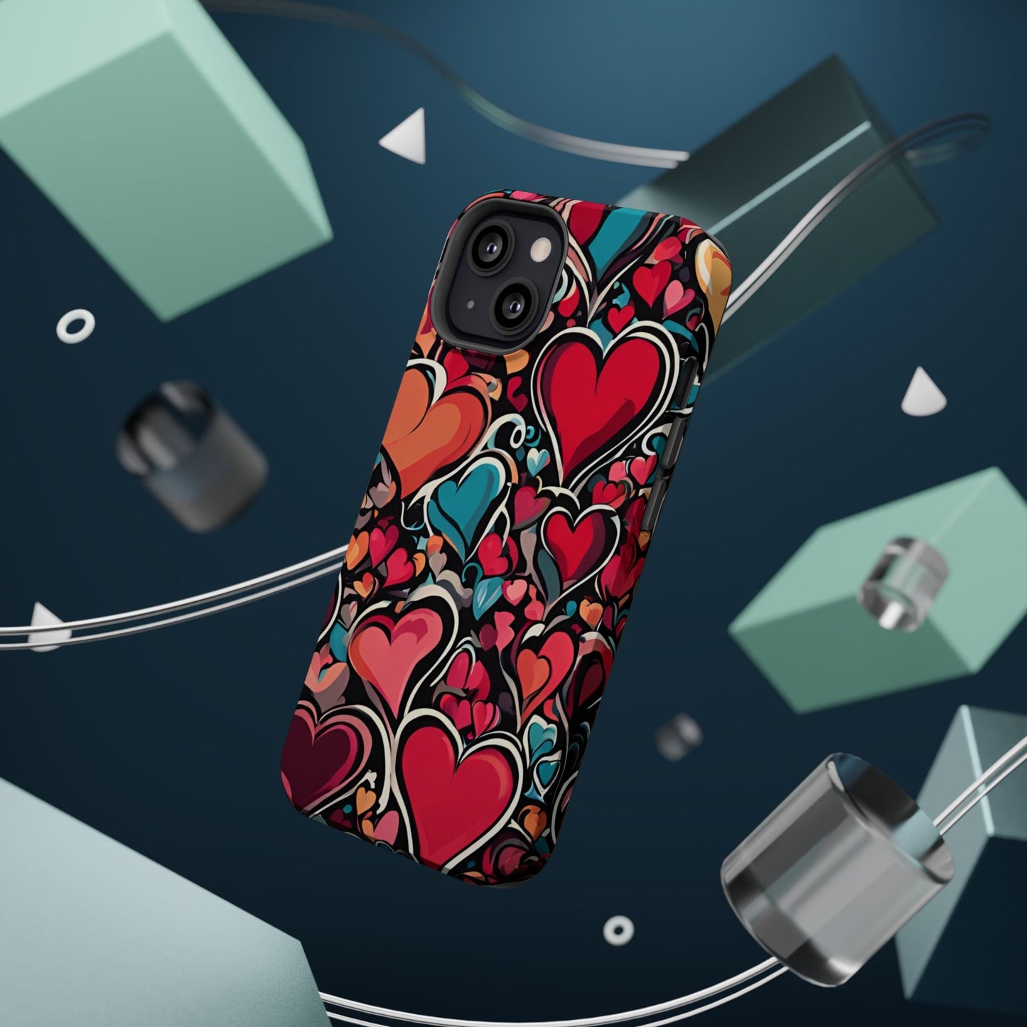 Vibrant Multicolor Heart Art – MagSafe - Compatible iPhone Case - BOGO Cases