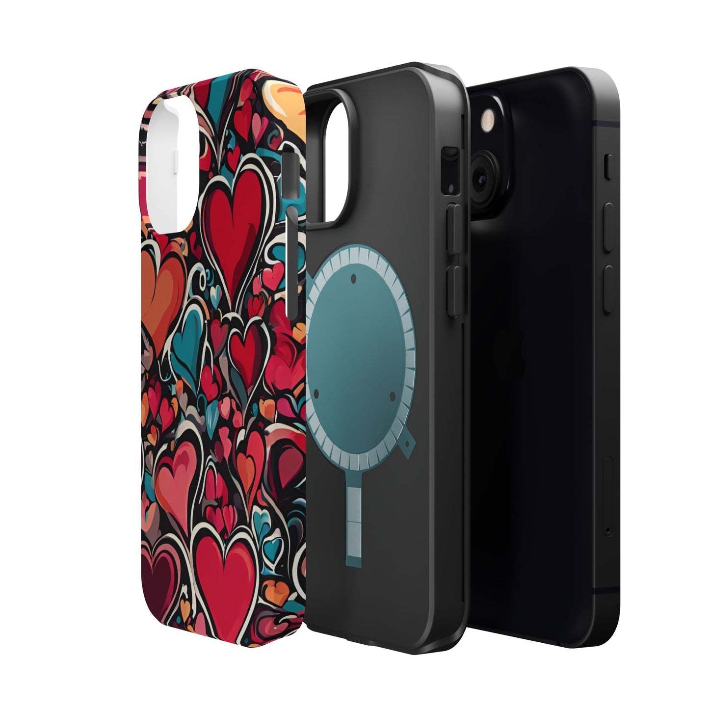 Vibrant Multicolor Heart Art – MagSafe - Compatible iPhone Case - BOGO Cases