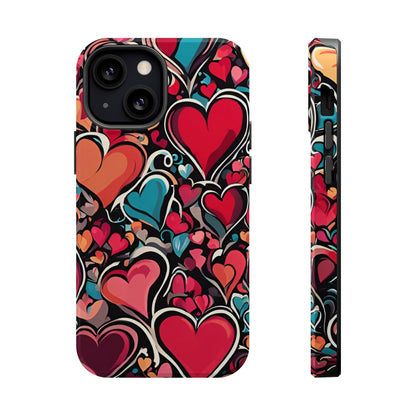 Vibrant Multicolor Heart Art – MagSafe - Compatible iPhone Case - BOGO Cases