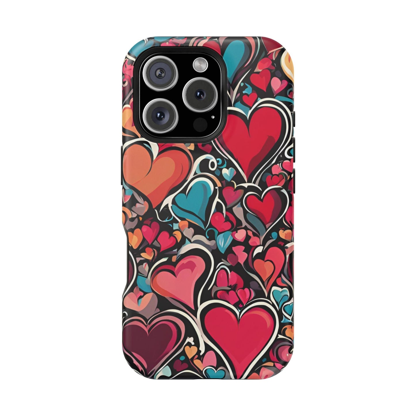 Vibrant Multicolor Heart Art – MagSafe - Compatible iPhone Case - BOGO Cases