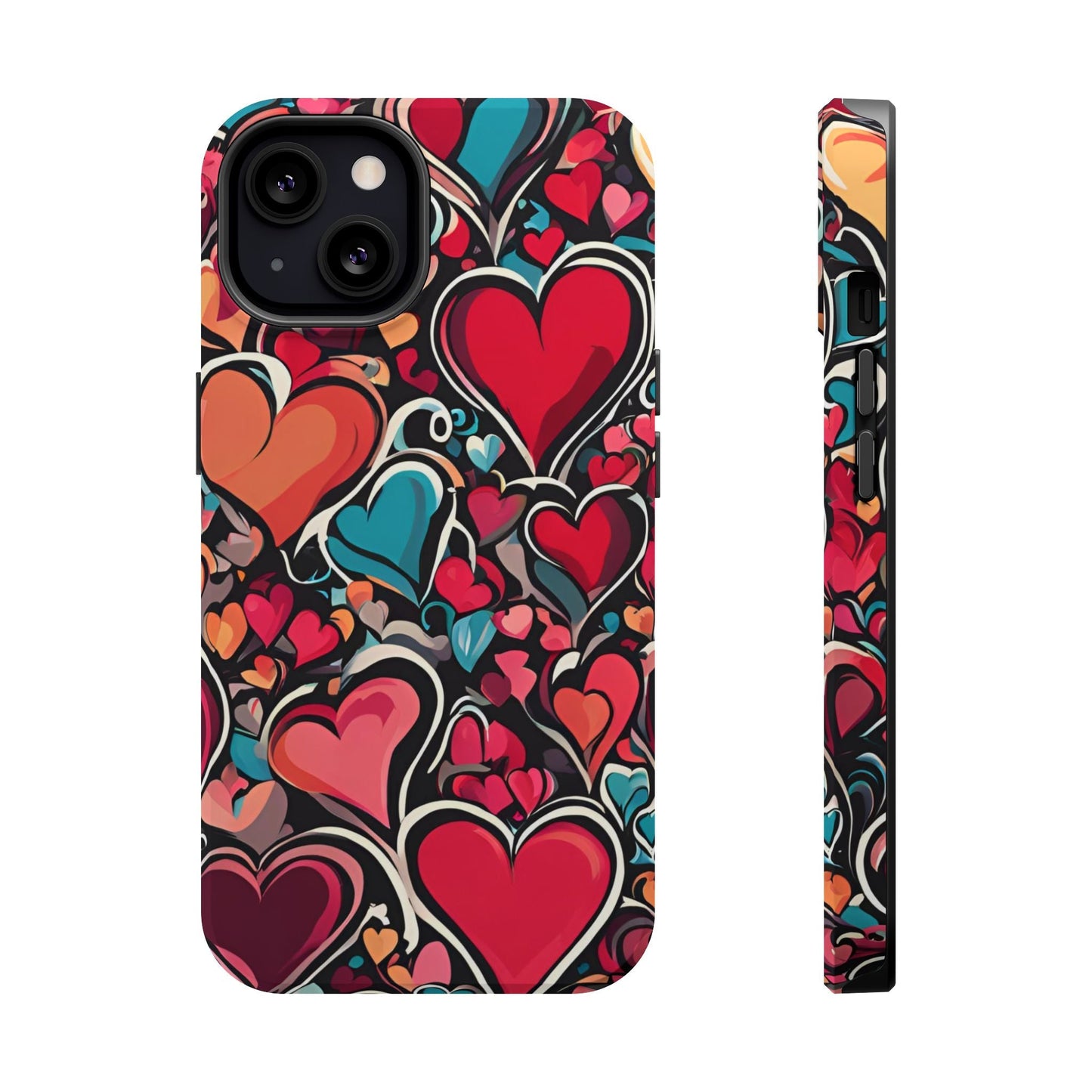 Vibrant Multicolor Heart Art – MagSafe - Compatible iPhone Case - BOGO Cases