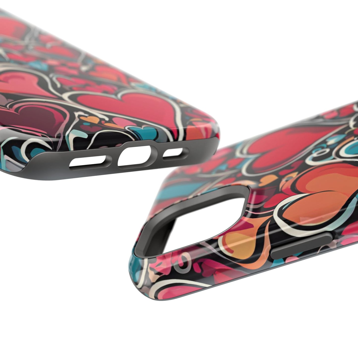 Vibrant Multicolor Heart Art – MagSafe - Compatible iPhone Case - BOGO Cases