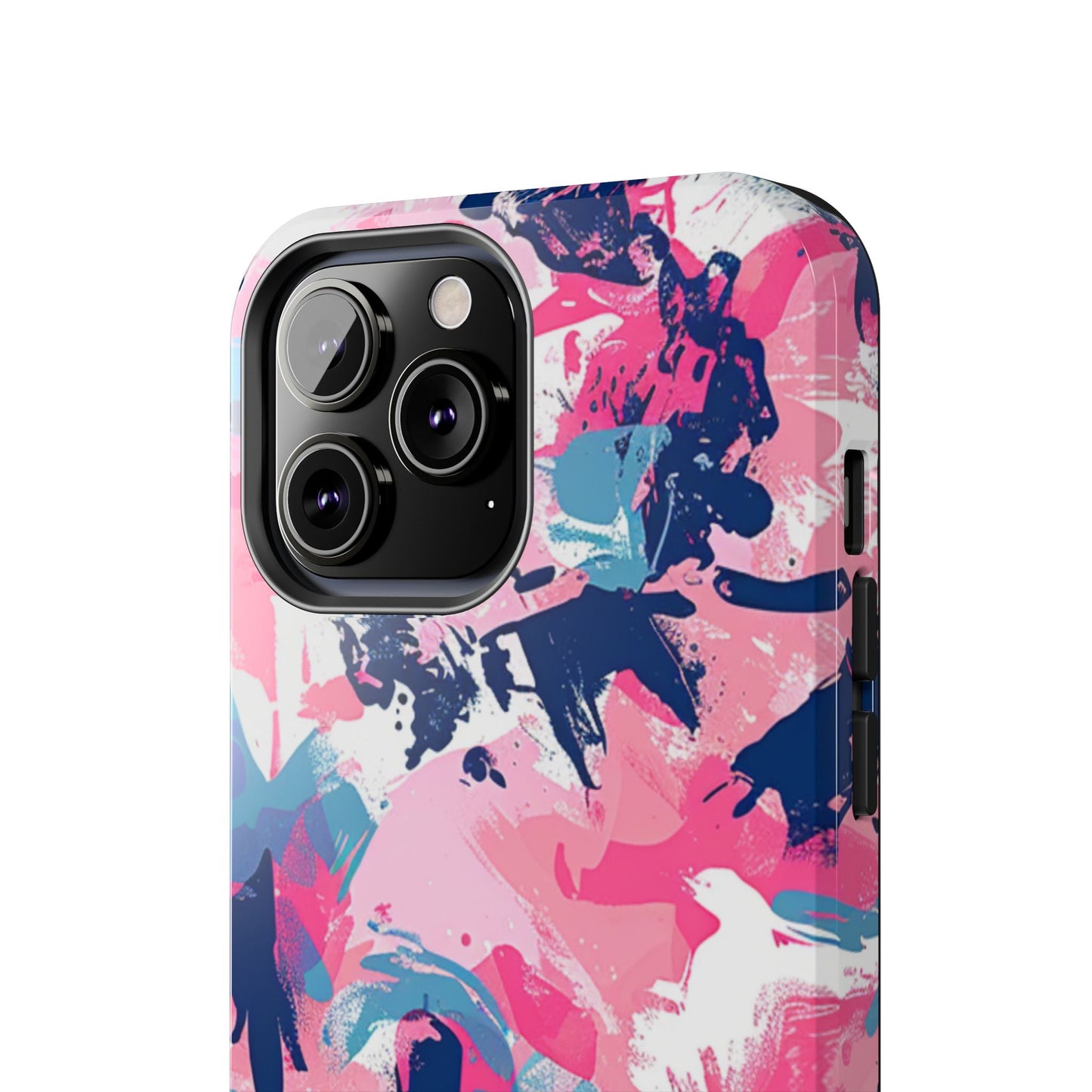 Vibrant Pink & Navy Abstract Splash – iPhone Case - BOGO Cases