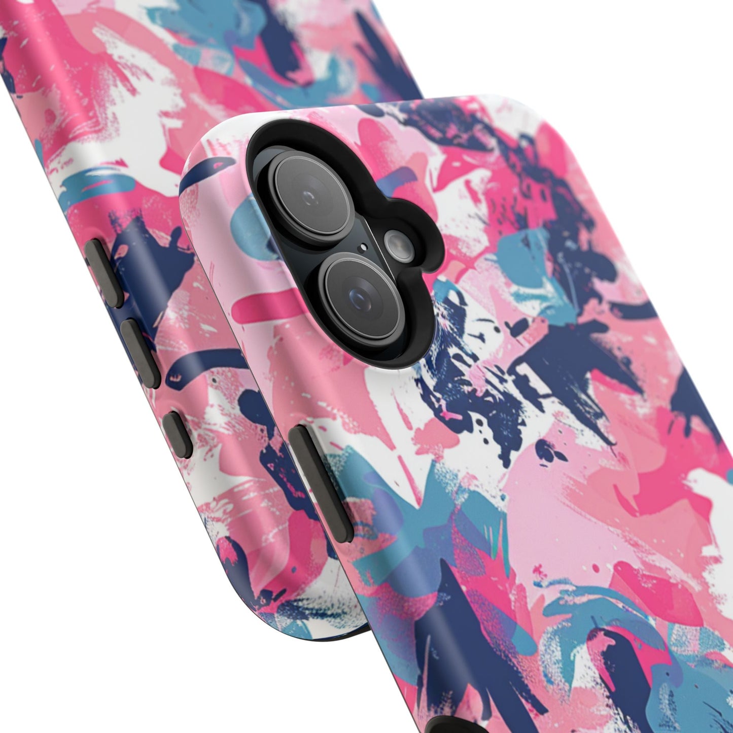 Vibrant Pink & Navy Abstract Splash – MagSafe iPhone Case - BOGO Cases