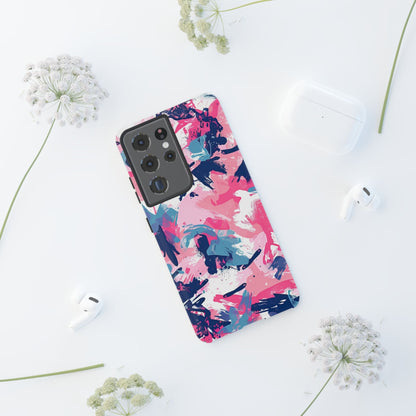 Vibrant Pink & Navy Abstract Splash – Samsung Galaxy Case - BOGO Cases